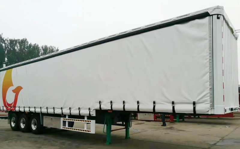 3 Axle Step Deck Frame Curtain Side Car Trailer for Sale
